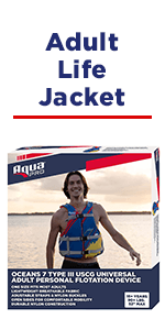 Aqua Oceans 7 Life Jacket for Kids - US Coast Guard Approved Life Vest for Infant, Child & Youth Boys and Girls, Open-Side PFD for Boating, Swimming & Water Sports