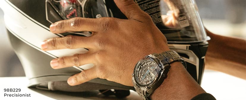 Bulova Men's Icon High Precision Quartz Chronograph Watch, Curved Mineral Crystal