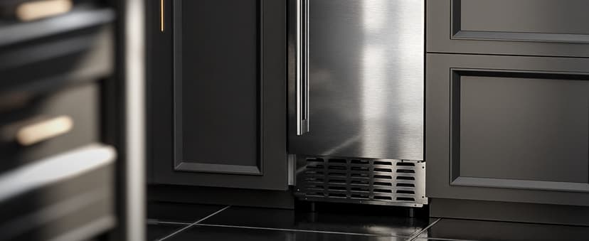 Kismile Under Counter Nugget Ice Maker, Pebble Ice Machine 80 lbs/Day, 24H Timer, Self-Cleaning, Double Ice Baskets, Built-in Ice Maker for Home & Office (Grey
