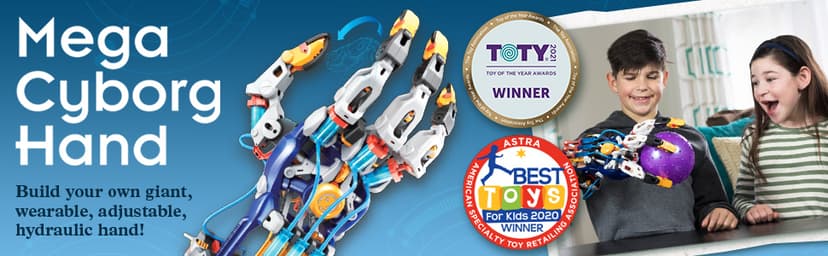 Thames & Kosmos Mega Cyborg Hand STEM Experiment Kit | Build Your Own GIANT Hydraulic Amazing Gripping Capabilities Adjustable for Different Sizes Learn Pneumatic Systems B085LRW4VR