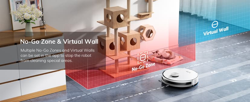 ILIFE A30 Pro Robot Vacuum and Mop, Self Emptying Station for 60 Days, 5000Pa Suction, LiDAR Navigation, No-Go Zones, 2.4G WiFi/App/Alexa/Remote Control, Roller Brush for Carpet, Hard Floors, 110V