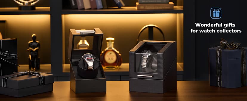 ProCase ProCase Watch Winder for Automatic Watches, Single Automatic Watch Winder Rotator Shaker Box with Quiet Motor and Flexible Pillow, Rotating Watches Case Gifts for Men Women -1 Slot