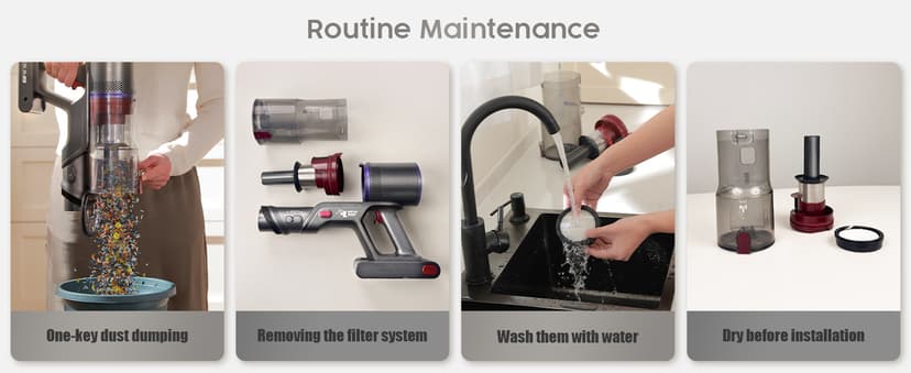 UNINELL HOME Cordless Vacuum Cleaner, 48000Pa 550W 65Mins Vacuum Cleaners for Home,LED Touch Display, Anti-Tangle Stick Vacuum Self-Standing, Vacuum Cordless Rechargeable for Pet Hair/Carpet