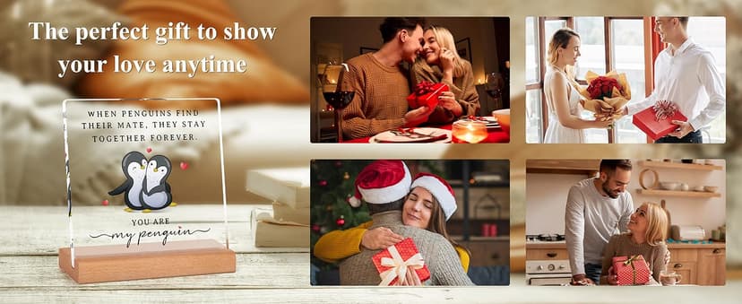 SteadStyle Gifts for Him Her Boyfriend Girlfriend - Wedding Anniversary Acrylic Plaque Gifts for Men Women, Birthday Gift for Wife Husband Couple, Wedding Gift, Valentines Day, Christmas, Mothers Day