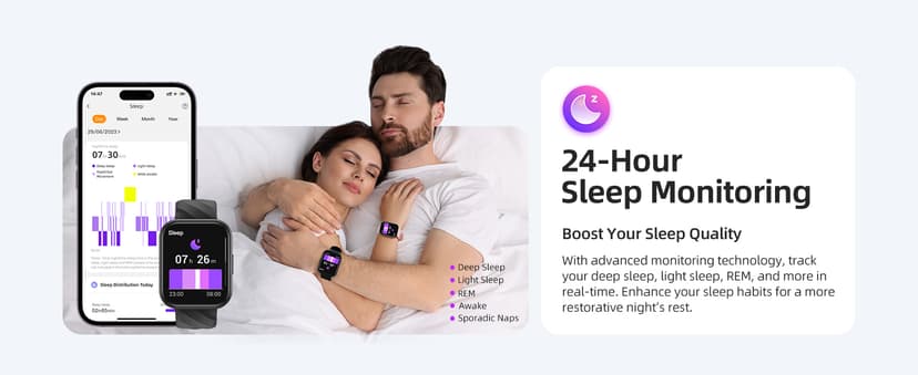 Parsonver Parsonver Smart Watch, 5ATM Waterproof Watch for Swimming, Fitness Activity Tracker with 110+ Sports Modes, Heart Rate/Sleep/SpO2/Calories Monitor, Pedometer, Fitness Watch for Android & iPhone, Black