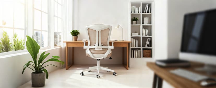 Ergonomic Office Chair with Lumbar Support, High Back Mesh Desk Chair with Flip-Up Arms, Adjustable Computer Task Chair, Khaki