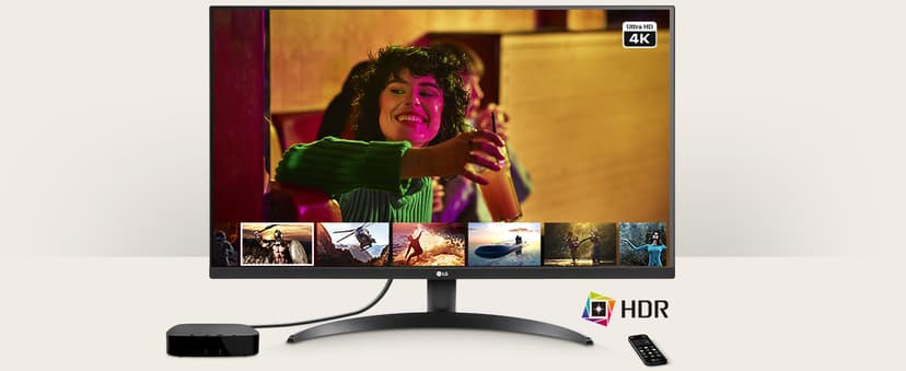 LG 32UR500K-B Ultrafine 32-inch 4K UHD (3840x2160) Computer Monitor HDR10 Built-in Speaker x2 OnScreen Control Reader Mode Flicker Safe Borderless Design HDMIx2 DisplayPort Black