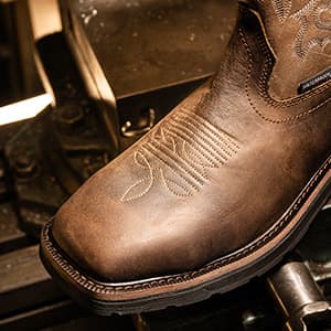 WOLVERINE Men's Rancher Waterproof Steeltoe Square Toe 10in Wellington Work Boot