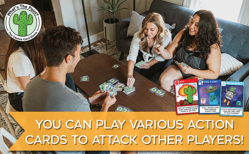 What's The Point? The Cactus Card Game - A Fun and Strategic Game for Families, Perfect for Family Play Night, Easy to Learn, Portable for Travel, and Ideal for Players of All Ages