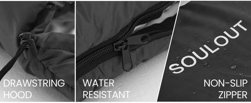 3-4 Season Sleeping Bag for Adults & Kids, Lightweight Warm Cold Weather Camping Bag with Waterproof Compression Sack – Portable for Hiking, Backpacking, Traveling & Outdoor Adventures