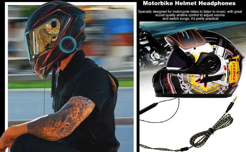 Fydun Helmet Headphone- Helmet Speakers - Motorcycle Helmet Bluetooth Headset,Helmet Headset Headphone Speakers Support Hands- Calling Motorcycle Sports