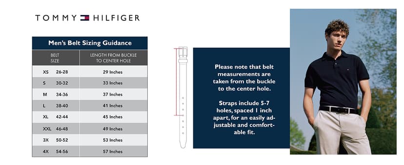 Tommy Hilfiger Men's Fully Adjustable Leather Braided Belt for Jeans, Khakis or Dress Pants