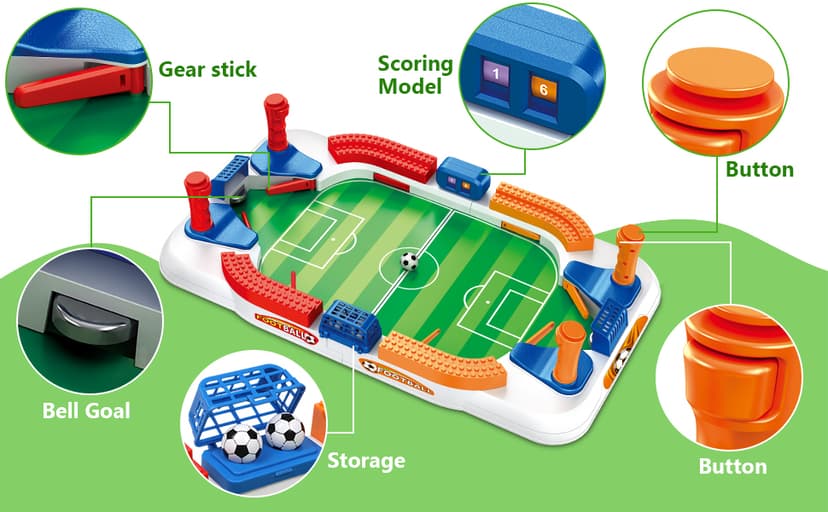 Football Games Board Indoor Sports Game Room Pinball Interactive Birthday Gift Toys 3 4 5 6 7 8-12 Year Family Gatherings Mini Foosball Table Game for Kids Soccer Game Set Gifts Boys Toy B0DZ6QMSCC
