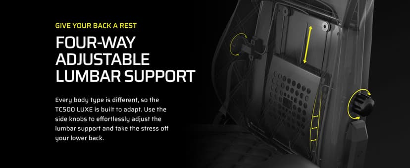 Corsair TC500 Luxe Gaming Chair – Premium Breathable Fabric – Wide Seat – Five-Way Adjustable Armrests – Adjustable Built-in Lumbar Support – 90-135 Degree Recline – Shadow
