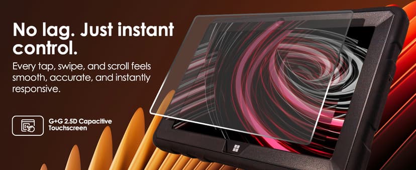 Fusion5 Built in USA 10.1” Windows 11 Professional Rugged Tablet PC - 12GB RAM, 512GB SSD, Intel 13th Gen, Full HD Windows Tablet Computer, HDMI, USB C - 2 Year Full Warranty with Accidental Damage