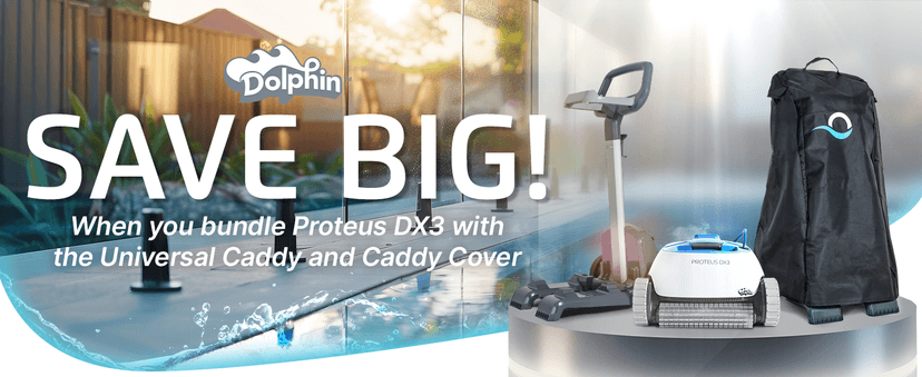 Dolphin Proteus DX3 Automatic Robotic Pool Vacuum Cleaner, Wall Climbing, Active Scrubber Brush, Ideal for In-ground Pools up to 33 FT in Length