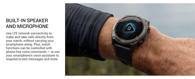 Garmin fēnix® 8 Pro, 51mm, AMOLED Display, Premium Connected Multisport GPS Smartwatch, inReach® Technology, Sapphire, Titanium with Graphite/Black Silicone Band