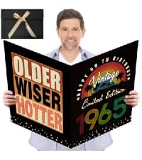 60th Birthday Decorations for Women, 33pcs Black Rose Gold Happy 60th Birthday Banner Crown and Sash Balloons Backdrop Hanging Swirls Paper Fans, 60 Years Old Party Supplies Kit