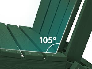 SERWALL Adirondack Chair with Cup Holders - Composite Adirondack Chairs Set of 4 HDPE Outdoor Chairs All Weather Use- Green