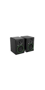 Mackie CR3.5 3.5" Creative Reference Powered Studio Monitors with Tone Knob and Location Switch — Active Speakers for Music Production, Desktop Computer, Gaming, HiFi Listening