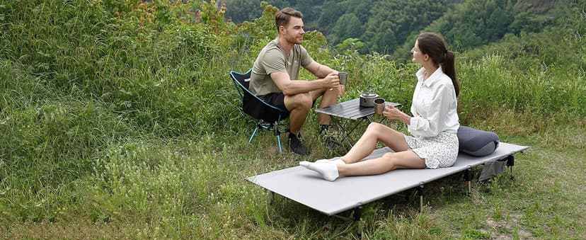 MARCHWAY Lightweight Folding High Back Camping Chair with Head Support, Stable Portable Compact for Outdoor Camp, Travel, Beach, Picnic, Festival, Hiking, Backpacking (Highback Khaki)