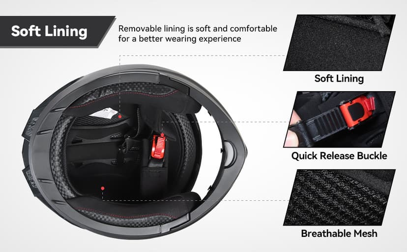 Adult Modular Motorcycle Helmets, DOT Approved Flip up Dual Visor Full Face Helmet for Men Women Moto ATV UTV Snowmobile ADV Four Wheeler Street Bike with Gloves & Mask
