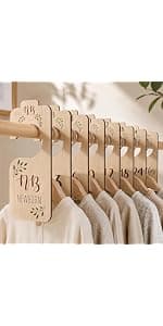 Wooden Baby Shower Crate Closet - Personalized Baby Gift Baskets with Hangers, Large Newborn Boys Girls Clothes Storage Box for Newborn New Parent B0GFMLPWDH