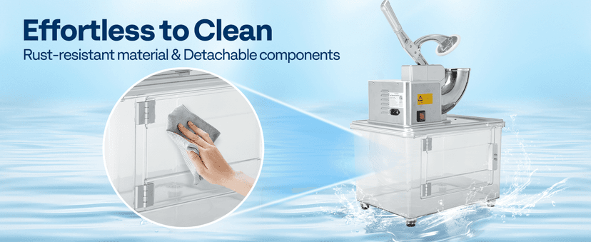 VIVOHOME Commercial Ice Crusher Shaver with Four Blades, Electric Snow Cone Maker Machine, 350W Shaved Ice Machine with Safety Switch for Both Home and Commercial Use, 660lbs/hr