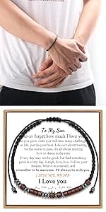 JoycuFF Inspirational Morse Code Bracelets for Women Silver Beads Jewelry Encouragement Mantra Gifts for Her