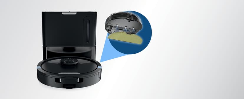 Shark Plus 2in1 Robot Vacuum & Mop with Sonic Mopping, Home Mapping, HEPA Bagless Self Empty Base, CleanEdge, for Pet Hair, WiFi, Black/Mocha, AV2630WA, for Carpets & Hardfloors