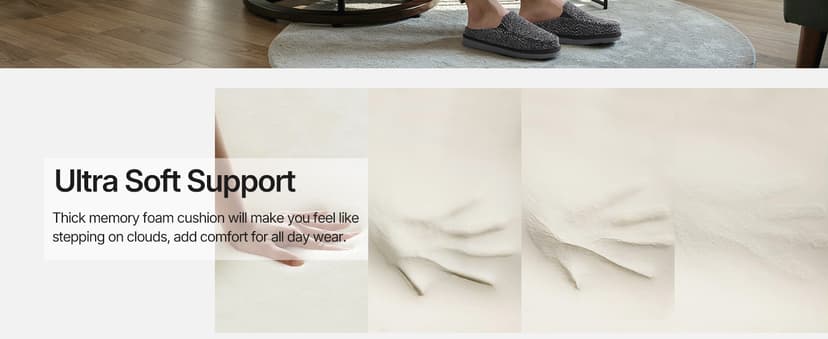 ATHMILE Mens Moccasins House Slippers Slip-on House Shoes with Warm Furry Faux Fur Cotton-Blend High-Density Memory Foam Non-Slip Sole for Indoor Outdoor