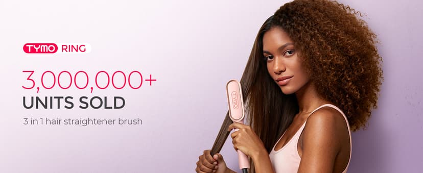 20s Fast Heat, 5 Temp Settings & Anti-Scald, Perfect for Professional Salon at Home, Sakura Pink TYMO Ring Hair Straightener Brush, 2-in-1 Straightening Brush & Hot Comb B07RLTPSLB