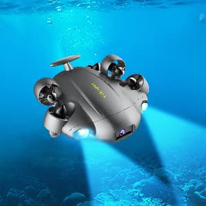 FIFISH QYSEA V6 Expert M200A Underwater Drone with Robotic Arm, AI Vision Lock Portable ROV with Q-Interface, Underwater Robot with Industrial Case, 6 Hours Working Time, 4K Camera, 660ft Dive