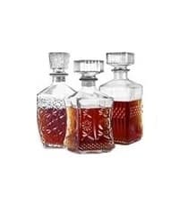 Whiskey Decanter for Men, Glass Liquor Decanter Set with 2 Whiskey Glasses, Decanter for Tequila,Bourbon, Scotch, Brandy and Vodka, Gift for Men, Ideal Home Bar Decor - 28oz