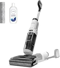 Tineco Floor ONE S5 Smart Cordless Wet Dry Vacuum Cleaner and Mop for Hard Floors, Digital Display, Long Run Time, Great for Sticky Messes and Pet Hair, Space-Saving Design, Blue