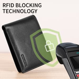 Sigtrenx Leather Wallets for Men, Genuine Leather Mens Wallets Bifold Rfid Blocking with 2 ID Windows