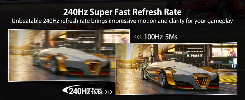 SANSUI 32 Inch Curved 240Hz Gaming Monitor High Refresh Rate, FHD 1080P Gaming PC Monitor HDMI DP1.4, Curved 1500R, 1Ms MPRT, HDR,Metal Stand,VESA Compatible(DP Cable Incl.)