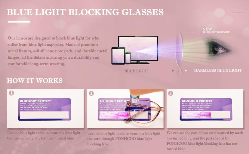 FONHCOO Blue Light Blocking Glasses Women Men Computer Eyeglasses,TR90 Fashion Round Transparent Anti Blue Light Glasses with Anti Eyestrain & UV Glare for Gaming & Reading (Flesh Pink)