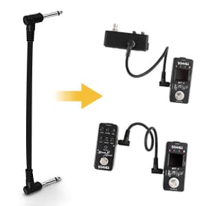 Donner 6 Inch Guitar Patch Cable Guitar Effect Pedal Cables Black 6 Pack