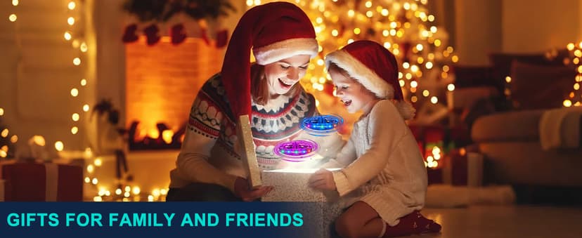 Hand Operated Flying Toy Drone for Kids, 360° Hands Free Motion Sensors Mini Drone with Cool LED Lights, Easy Indoor Small UFO Toy Flying Ball Drone for 6 7 8 9 10+ Year Old Boys and Girls (Blue)