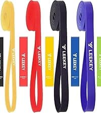 LEEKEY Resistance Bands, Exercise Bands with Handles,Pull Up Assist Bands - Band Set with Door Anchor - Bands for Working Out,Band for Men and Women Fitness Training,Home Workouts