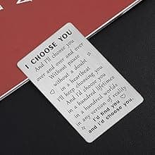 TANWIH I Choose You Wallet Card for Him, Wedding Gifts for Groom from Bride, Fiance Gifts for Him, To My Husband On Our Wedding Day, I Love You Card for Men, Engagement, Valentines Day