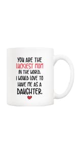 5Aup Fathers Day Christmas Gifts Funny Dad Coffee Mug from Child Daughter Son Kids, Best Father Ever Cups 11 Oz, Unique Birthday and Holiday Gifts for Dad Father