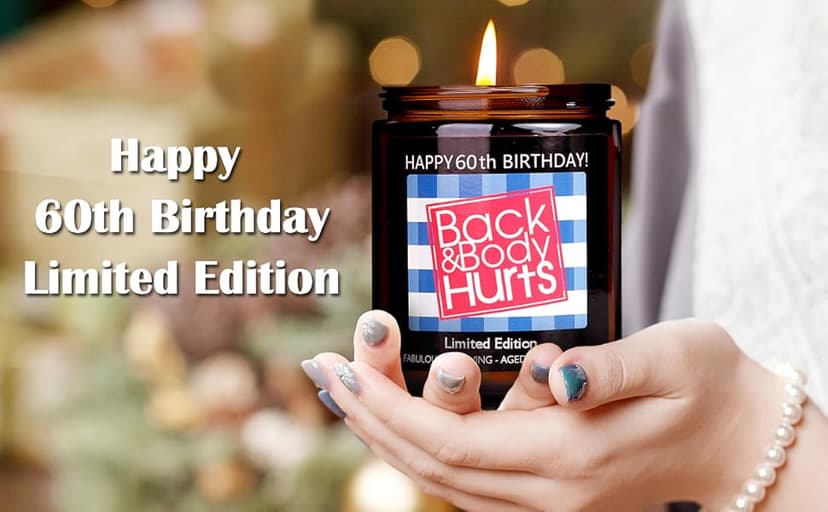 60TH Birthday Gifts for Women Men, Happy 60th Birthday Decorations for Women Men, 60th Gift Ideas, 60 Year Old Gifts for Him Her Mom Dad Wife Husband Friends Sister