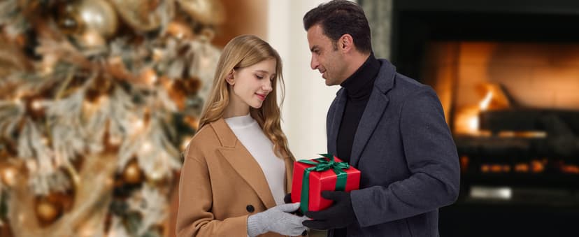 REACH STAR Winter Gloves for Women Touch Screen Thermal Lining Warm Gloves Cold Weather Christmas Gifts