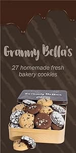 Granny Bellas Christmas Holiday Thanksgiving Gift Baskets, 15 Chocolate Wafers, Gourmet Covered Cookies, Candy Gifts Baskets for Dad , Husband, Son, Grandpa, Father, Food Delivery, Ideas for Him Her Mother, Grandmother