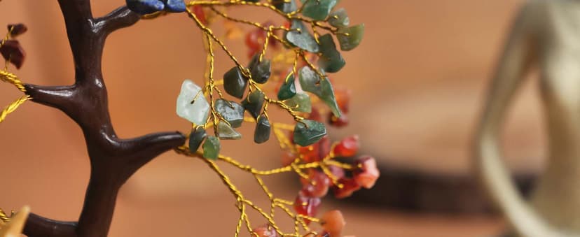 YATSKIA 7 Chakra Tree of Life, Crystals and Healing Stones, Birthday Gifts for Women - Crystal Tree for Positive Energy, Home Office Decor, Spiritual Gifts for Women