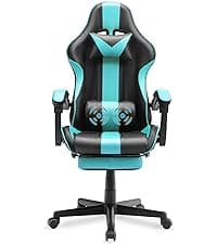 Ferghana Gaming Chairs with Footrest,Computer Game Chair,Massage Gaming Chairs,Christmas,Xmas Gift,PC Gaming Chairs for Adults Teens for Gaming Live Streaming Room(Pink,Racing Version)