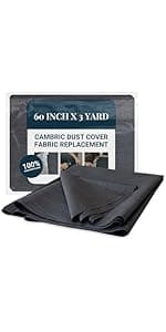 House2Home Upholstery Fabric 60 Inch x 3 Yard, Black Fabric, Cambric Dust Cover Fabric for Sofas, Chairs, Box Spring Foundations, Tela para Tapizar Muebles, Dust Cover