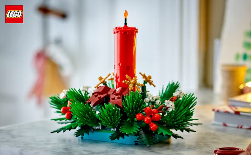 LEGO Christmas Table Decoration Building Toy for Kids - Brick-Built Holiday Centerpiece & Festive Room Decor - Christmas Craft for Girls & Boys, Ages 12+ - Gift Idea for Families - 40743